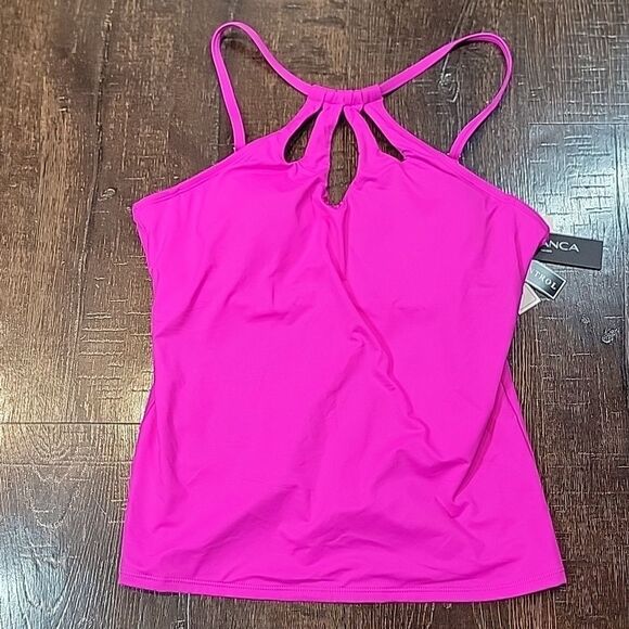 La Blanca Island Goddess Underwire Keyhole Tankini Top - Picture 9 of 16